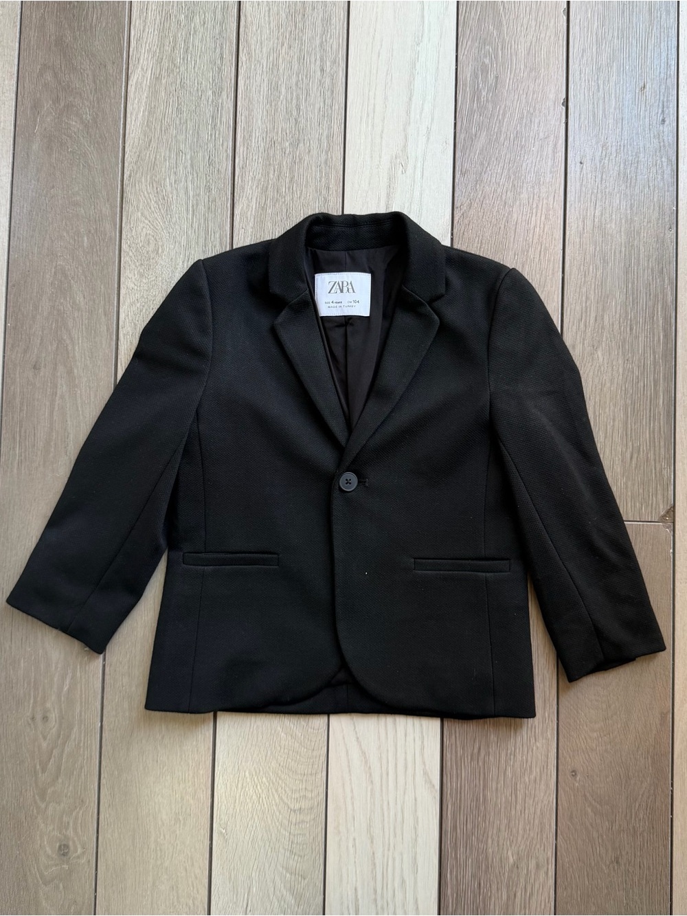 Zara kids' black comfort suit blazer